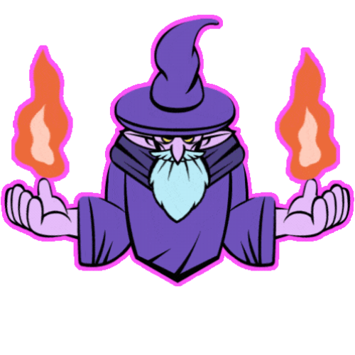 Wizard holding flames working for Shaznem SEO Services